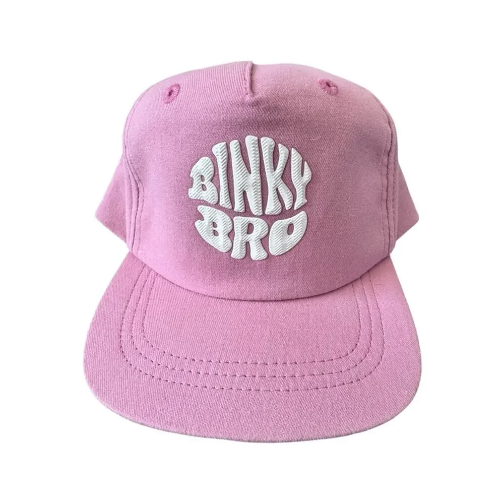 Binky Bro (3) Infant Snapback Caps Pink Logo Cap Navy Cap & Black Pineapple Cap